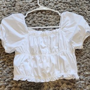 white Zara top for girls